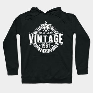 vintage 60th birthday gift born in 1961 Hoodie